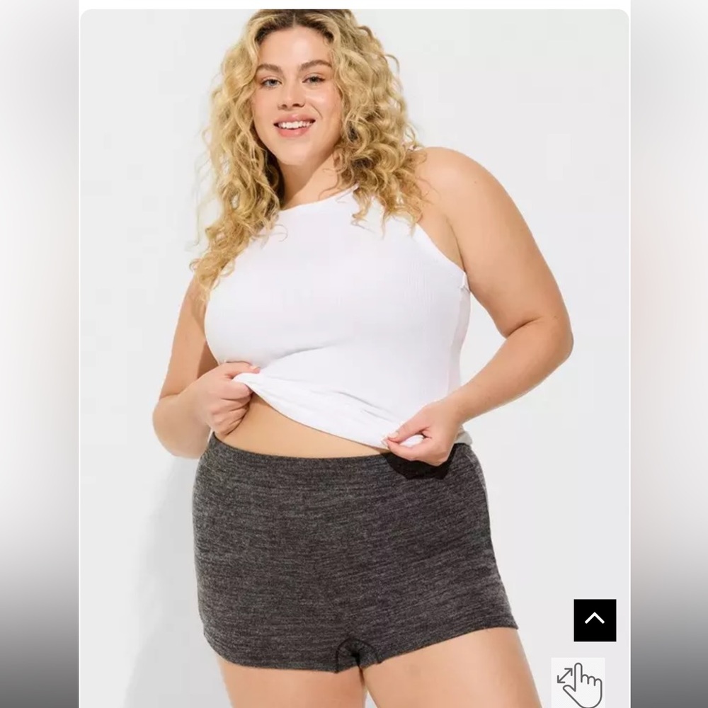 Torrid black heather Hacci High Waist Shortie Panty size 2X